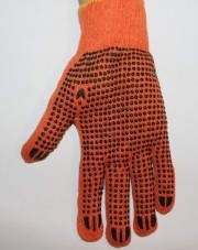 Продам рабочие перчатки с ПВХ точкой   “Оранжевые”