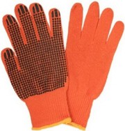 Продам перчатки х/б трикотажные с ПВХ напылением “Оранжевые”